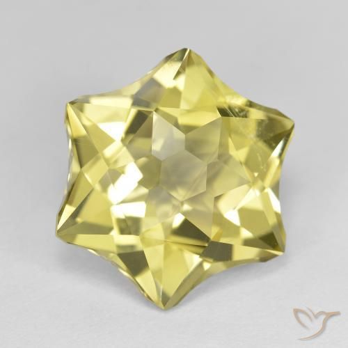 Quarzo Giallo chiaro naturale da 10.03 ct, Taglio a fantasia, VVS-VS