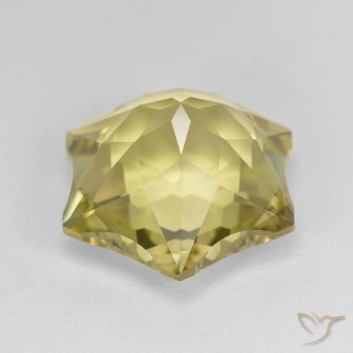Quarzo Giallo chiaro naturale da 10.03 ct, Taglio a fantasia, VVS-VS