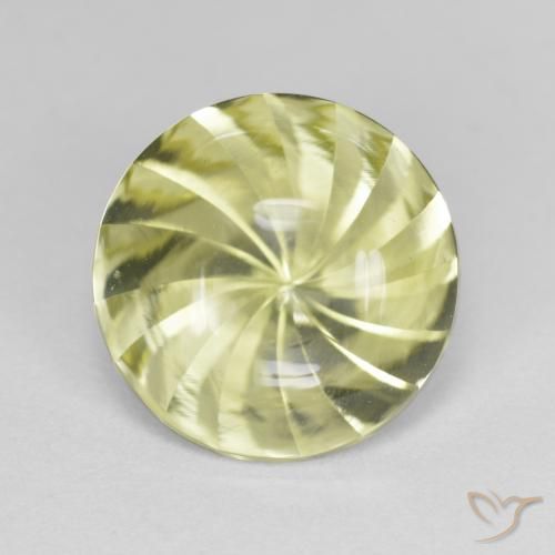 5.31ct Naturale Giallo medio Quarzo, Rotondo, Trasparente
