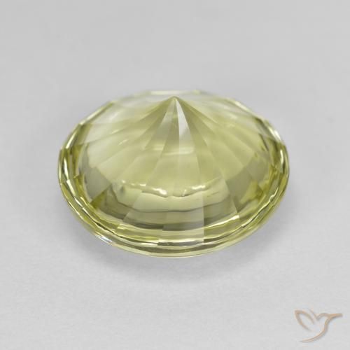 Quarzo Giallo medio naturale da 5.31 ct, Rotondo, Trasparente