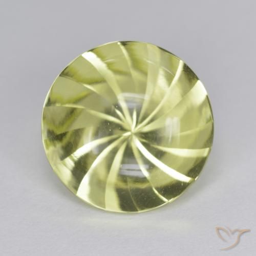 5.41ct Naturale Giallo medio Quarzo, Rotondo, Trasparente