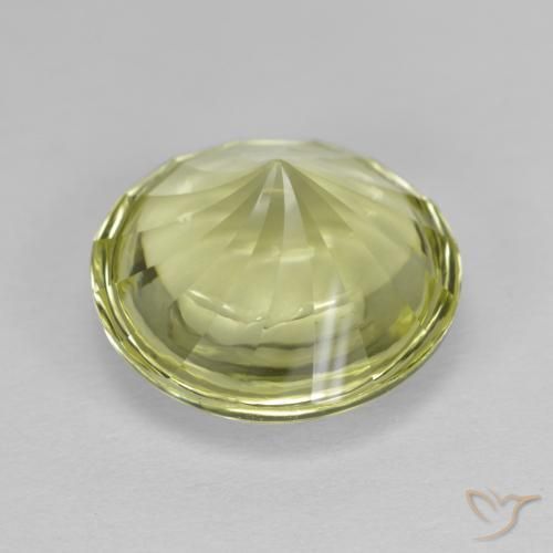 Quarzo Giallo medio naturale da 5.41 ct, Rotondo, Trasparente