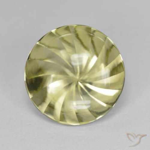 Quarzo Giallo medio naturale da 5.19 ct, Rotondo, Trasparente