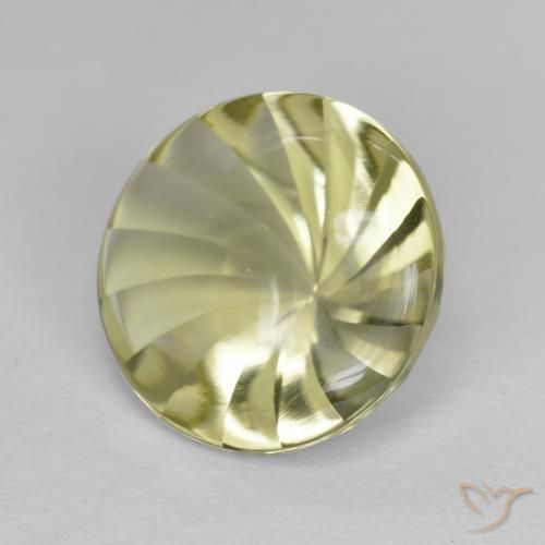 Quarzo Giallo medio naturale da 5.19 ct, Rotondo, Trasparente