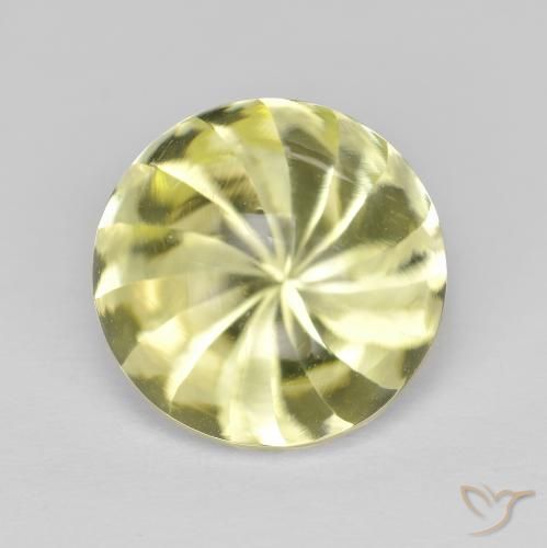6.10ct Naturale Limone giallo Quarzo, Rotondo, Trasparente
