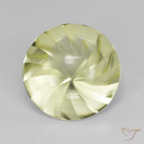 Quarzo Giallo medio naturale da 5.59 ct, Rotondo, Trasparente