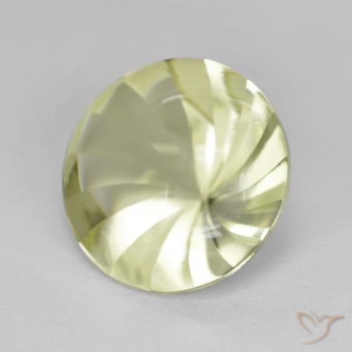 Quarzo Giallo medio naturale da 5.59 ct, Rotondo, Trasparente