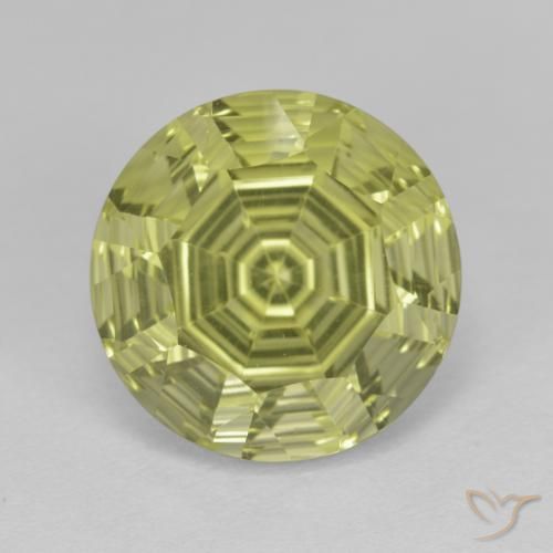Quarzo Giallo medio naturale da 6.24 ct, Rotondo, Trasparente