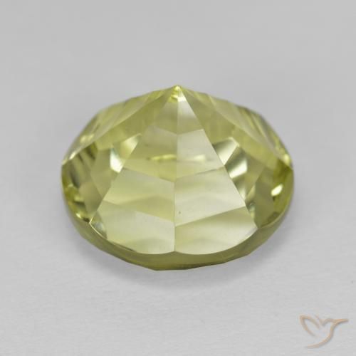 Quarzo Giallo medio naturale da 6.24 ct, Rotondo, Trasparente