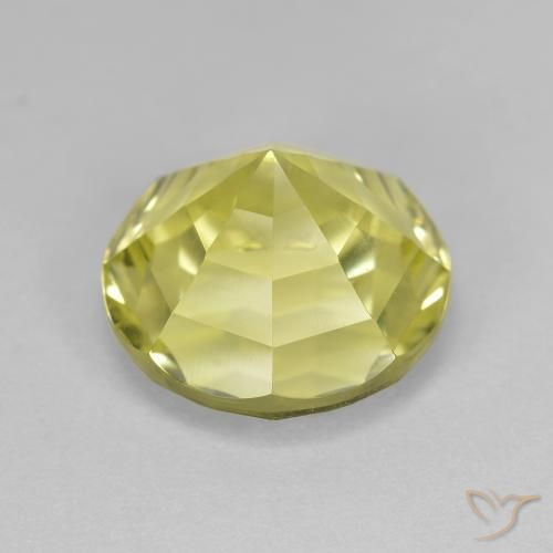 Quarzo Limone giallo naturale da 5.89 ct, Rotondo, VVS-VS