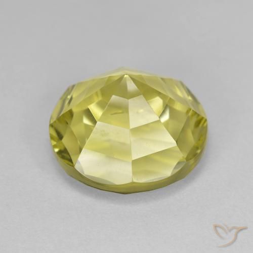 Quarzo Giallo chiaro naturale da 5.82 ct, Rotondo, VVS-VS