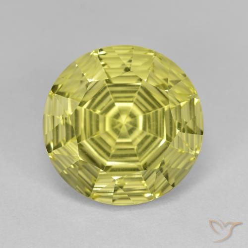 6.39ct Naturale Limone giallo Quarzo, Rotondo, VVS