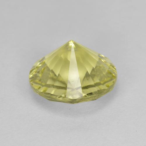 Quarzo naturale giallo da 2,91 ct, taglio rotondo, VVS