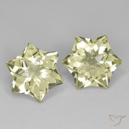 Gemme di Quarzo Giallo chiaro naturale da 18.37 ct, Taglio a fantasia, VVS