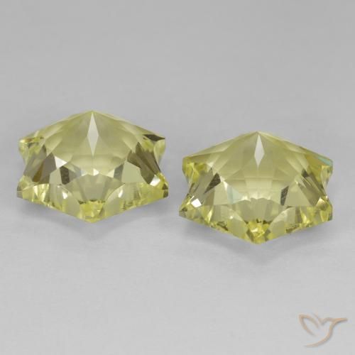Gemme di Quarzo Giallo chiaro naturale da 18.37 ct, Taglio a fantasia, VVS
