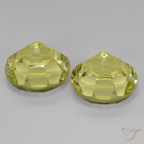 Gemme di Quarzo Giallo Ananas Chiaro naturale da 12.82 ct, Rotondo, VVS