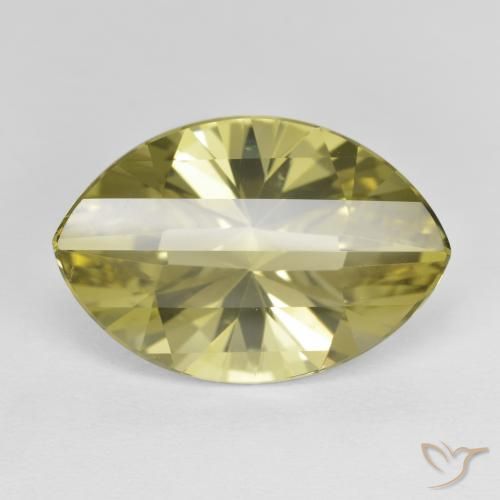 Quarzo Giallo medio-chiaro naturale da 9.89 ct, Taglio marquise, VVS