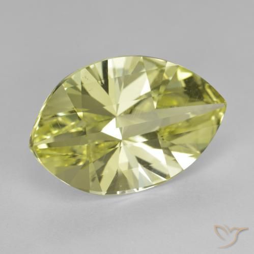 Quarzo Limone giallo naturale da 9.82 ct, Taglio marquise, VS