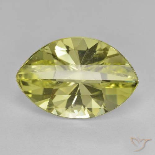 9.48ct Naturale Giallo medio Quarzo, Taglio marquise, VVS-VS