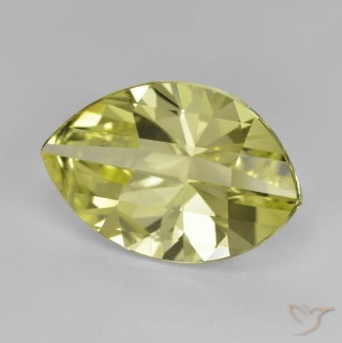 Quarzo Giallo medio naturale da 9.48 ct, Taglio marquise, VVS-VS