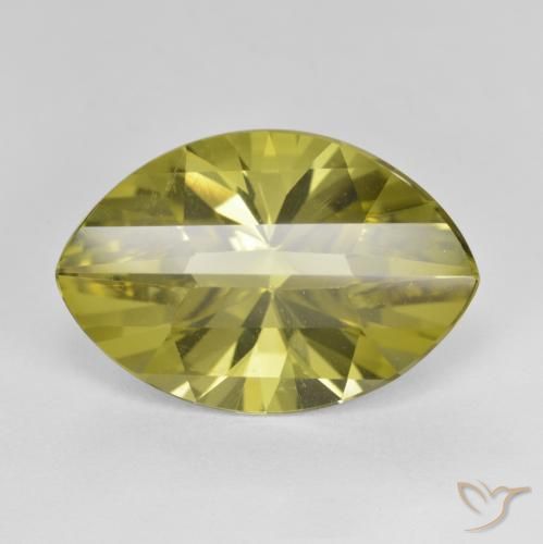 9.28ct Naturale Giallo Ananas Quarzo, Taglio marquise, VVS-VS