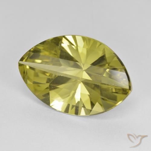 Quarzo Giallo Ananas naturale da 9.28 ct, Taglio marquise, VVS-VS