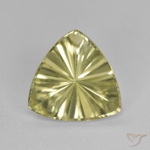 2.13ct Naturale Giallo verdastro Quarzo, Taglio trillion, VVS