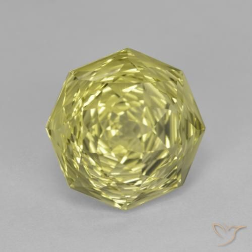 Quarzo Giallo verdastro naturale da 6.83 ct, Ottagonale / Taglio smeraldo, VVS