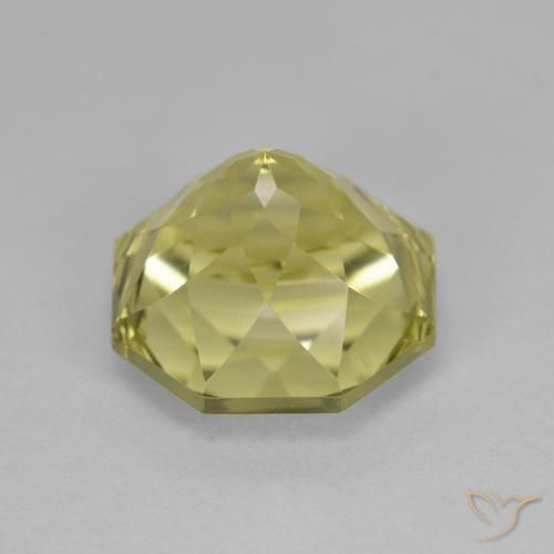 Quarzo Giallo verdastro naturale da 6.83 ct, Ottagonale / Taglio smeraldo, VVS