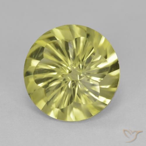 4.90ct Naturale Limone giallo Quarzo, Rotondo, VVS