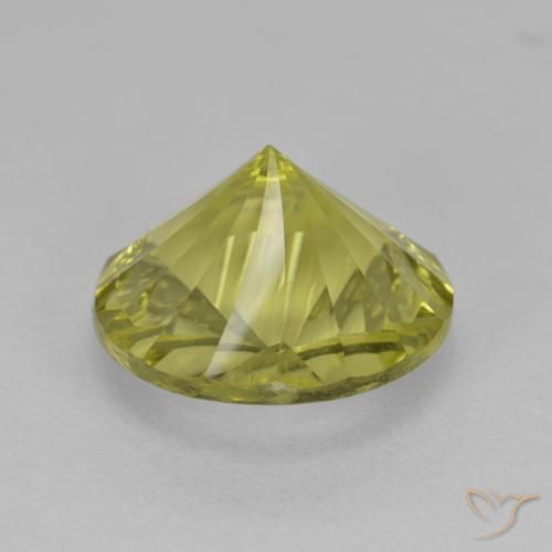 Quarzo Limone giallo naturale da 4.90 ct, Rotondo, VVS