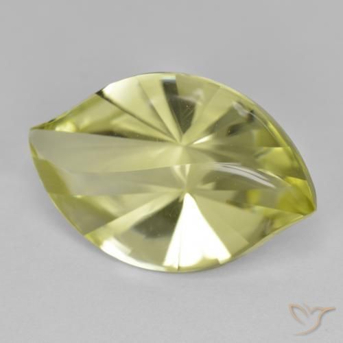 Quarzo Giallo medio naturale da 9.82 ct, Taglio marquise, VVS-VS