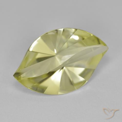 Quarzo Giallo medio naturale da 8.80 ct, Taglio marquise, VVS