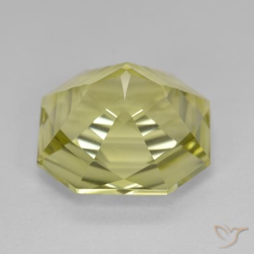 Quarzo Giallo verdastro naturale da 8.77 ct, Ottagonale / Taglio smeraldo, VVS