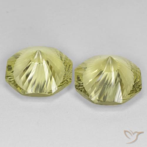 Gemme di Quarzo Limone giallo naturale da 15.71 ct, Ottagonale / Taglio smeraldo, VVS