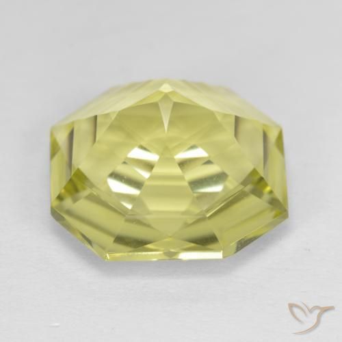 Quarzo Giallo medio naturale da 9.12 ct, Ottagonale / Taglio smeraldo, VVS