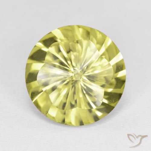 4.90ct Naturale Giallo Ananas Chiaro Quarzo, Rotondo, VVS