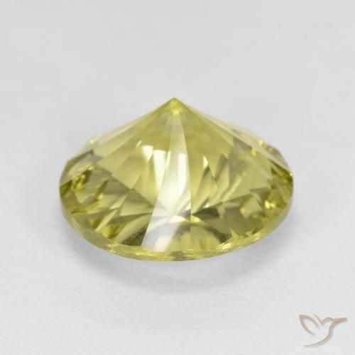 Quarzo Giallo Ananas Chiaro naturale da 4.90 ct, Rotondo, VVS