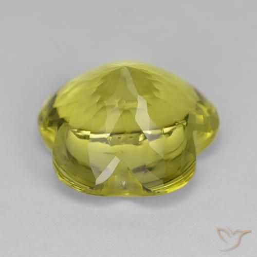 Quarzo Giallo Ananas Chiaro naturale da 10.71 ct, Taglio a fiore, Trasparente