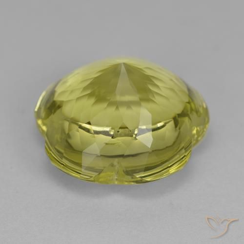 Quarzo Limone giallo naturale da 11.31 ct, Taglio a fiore, Trasparente