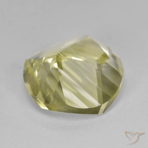 Quarzo Giallo chiaro naturale da 10.70 ct, Rotondo, VVS