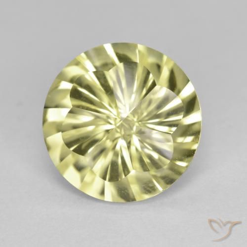 4.91ct Naturale Giallo medio Quarzo, Rotondo, VVS-VS