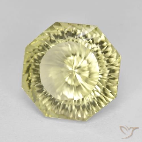 Quarzo Limone giallo naturale da 8.57 ct, Ottagonale / Taglio smeraldo, VVS