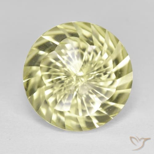 10.08ct Naturale Giallo medio-chiaro Quarzo, Rotondo, VVS