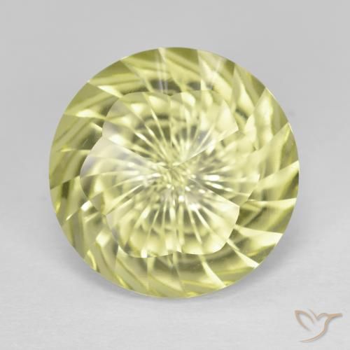 9.77ct Naturale Giallo chiaro Quarzo, Rotondo, VVS-VS