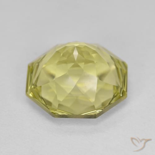 Quarzo Giallo medio-chiaro naturale da 5.79 ct, Ottagonale / Taglio smeraldo, VVS