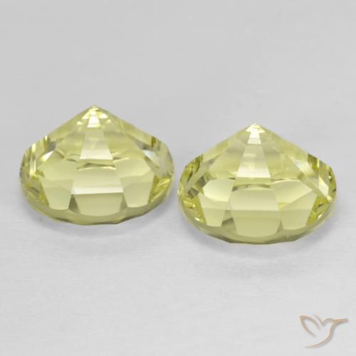 Gemme di Quarzo Giallo chiaro naturale da 7.04 ct, Rotondo, VVS-VS
