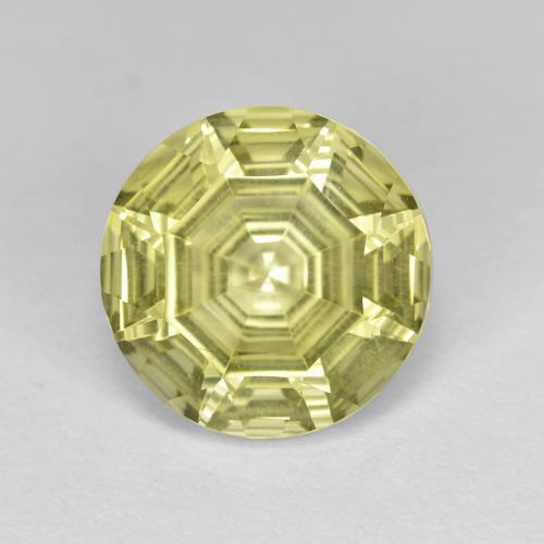 Quarzo Giallo medio naturale da 3.51 ct, Taglio rotondo, VVS