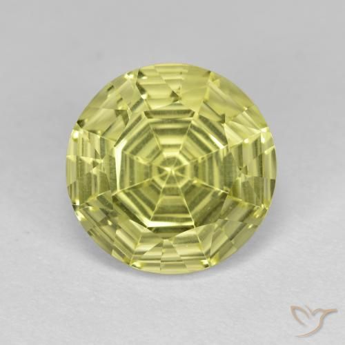3.57ct Naturale Giallo medio Quarzo, Rotondo, VVS