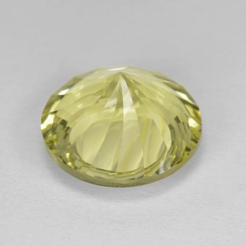Quarzo naturale giallo da 5,62 ct, taglio rotondo, VVS